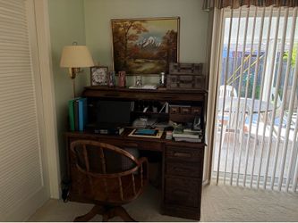 Oak Roll Top Desk
