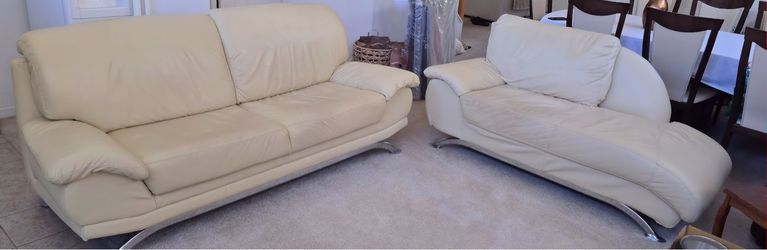 Genuine Italian Leather Sofa & love seat