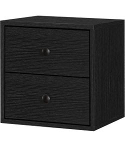 Magic DIY Cube Storage Organizer Stackable Cubes for Home Books Clothes Toy-Modular Cubby Storage System-Office Cubical-Bookcase Closet (Black, Drawer