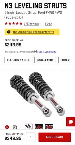 09-13 Ford F150 4WD ROUGH COUNTRY LOADED STRUT LIFT KIT 2” New