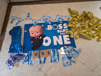 Baby Boss 1 year old birthday items