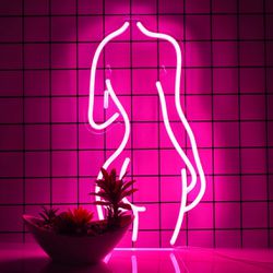 Neon Sign Body Minimalist Pink