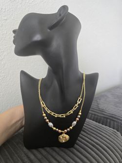 Sea shell double necklace