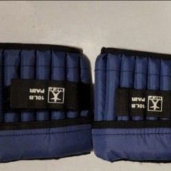 MFP 1/2 - 10 Lb  Adjustable Ankle Weight 5 LB Each -