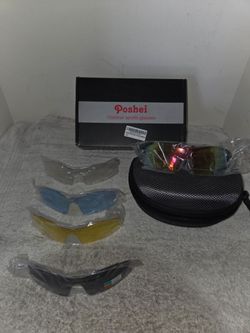 Poshei Polarized Outdoor Sport Sunglasses Set Brand New (Price Is Firm)