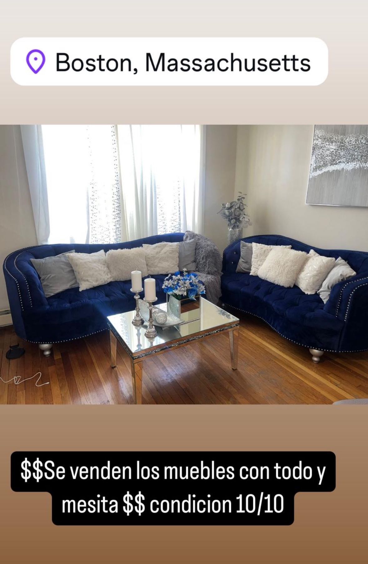 Sofa (2 Pieces ) + Table 