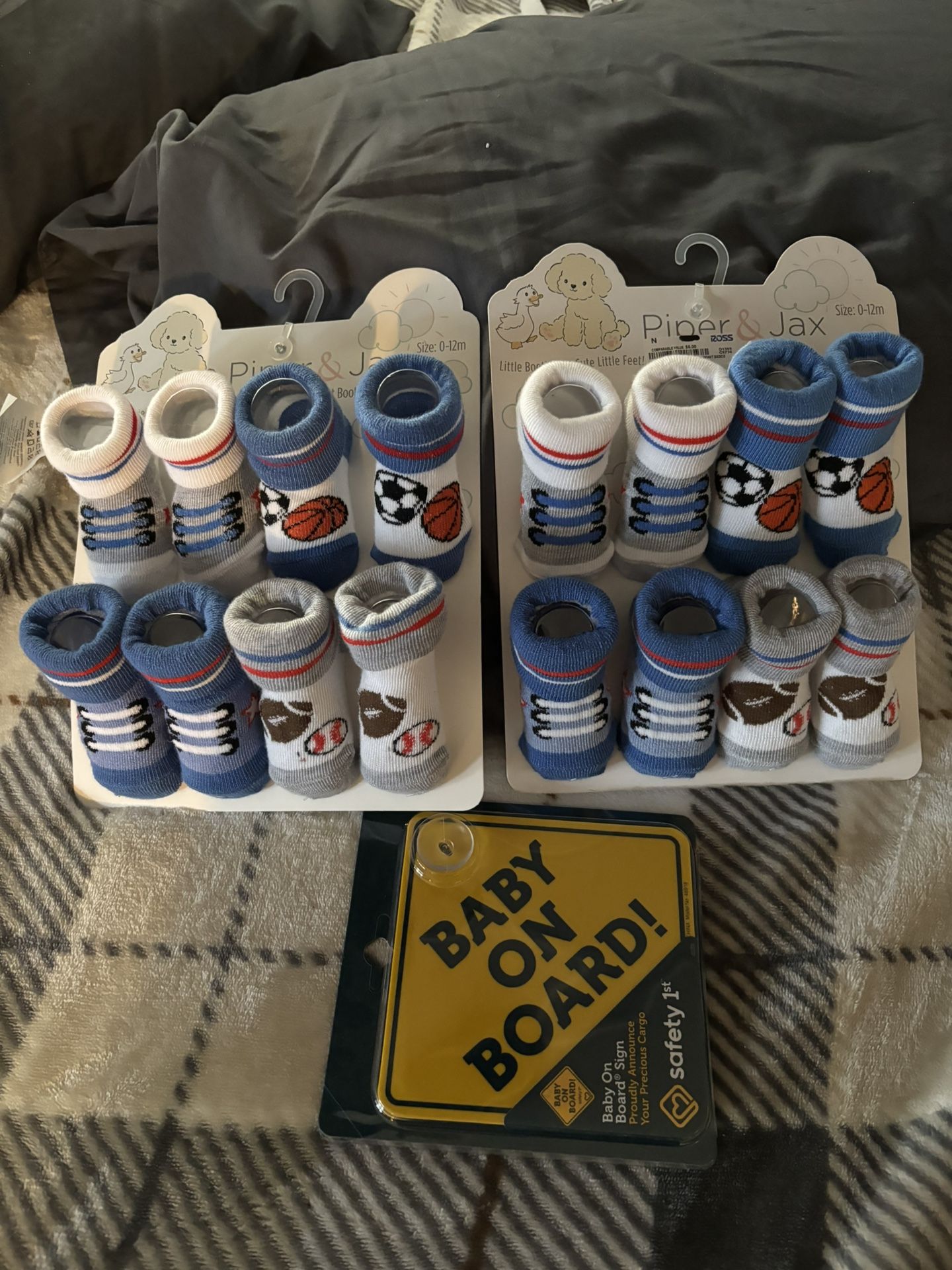 Socks And Baby On Board Sign