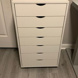 7 Drawer Office Storage Cabinet, Modern File Cabinet Organizer with Wheels