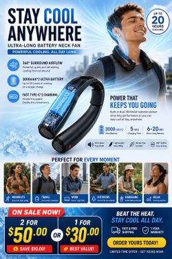 Neck cooling fan