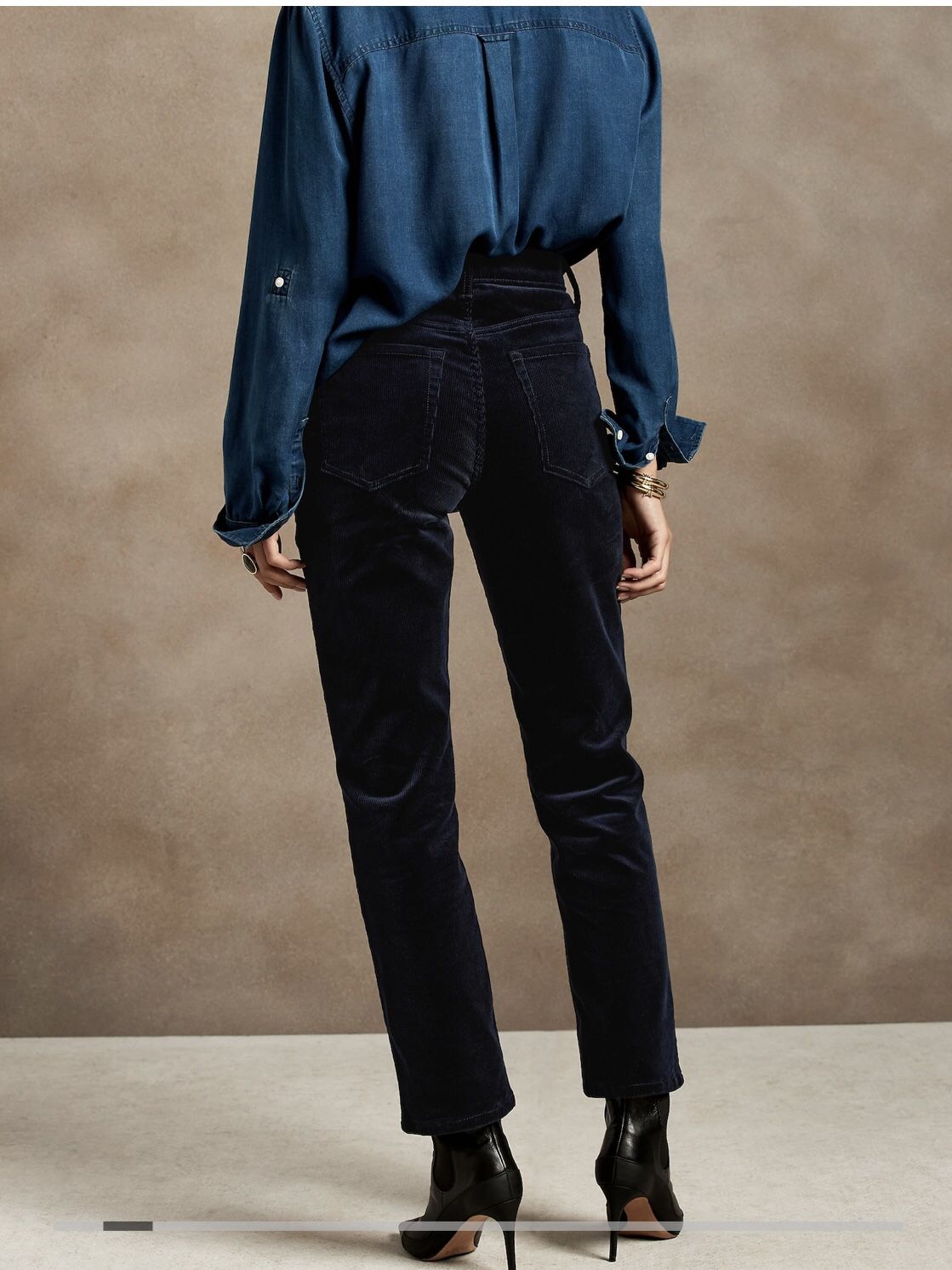 Banana Republic navy velvet corduroy pants jeans