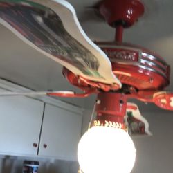 Antique Coca Cola Ceiling Fan & large Coca Cola Collection