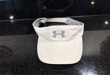 Under Armour White Visor Grey Logo Adjustable Strap