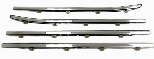 2019-2026 Silverado Sierra Crew Cab Front & Rear Window Moldings Chrome OEM GM