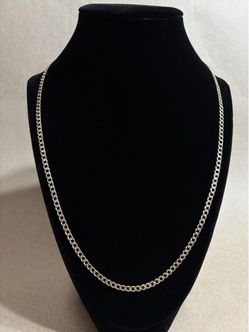 22” 3.7mm Miami Cuban Gold over .925 silver with diamond cuts⛓️