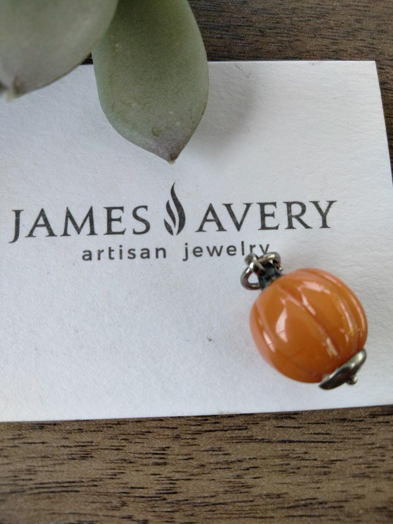 James Avery Glass Pumpkin Charm