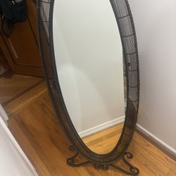 Vintage Oval Shape Standing Mirror