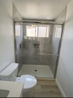 60 X 74- 1/4” Semi Frameless Shower