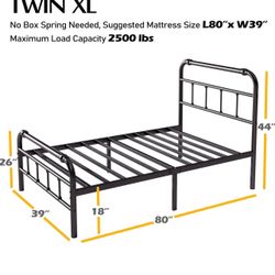 Twin XL Bed Frame And Mattress 