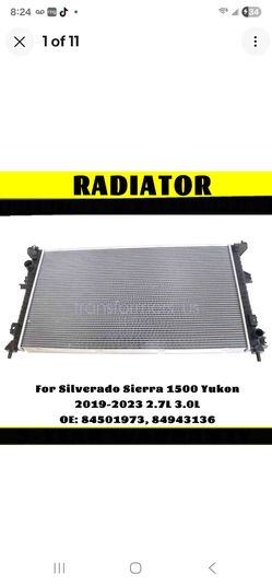 2019 -2021 Radiator Chevy/Sierra