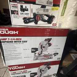 Hyper Tough 9A 7-1/4 inch Corded Compound Miter Saw, New Condition