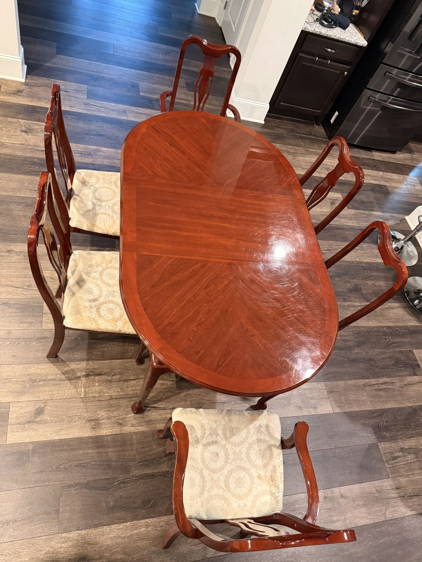 Dining Table $50 and chairs.