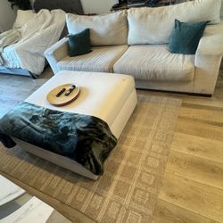 Couch and oversized Ottoman