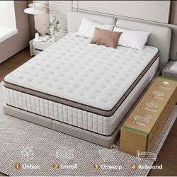 Full Mattress,12 Inch Hybrid Full Size Mattresses in a Box,Memory Foam & Pocket Spring,Medium Firm f