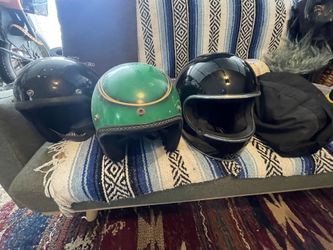 Biltwell Medium motorcycle Helmet.  2 Vintage Helmet 