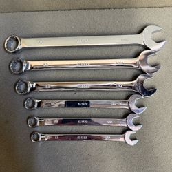 MAC Tools 6pc SAE (CL 1978) Combination Wrench Set 3/8"- 3/4" 12 pt -USA-