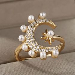 Wedding Ring New Moon Gold 