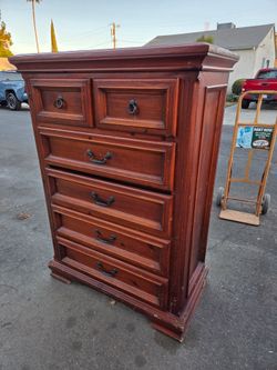 Tall Wood Chest of Drawers Dresser