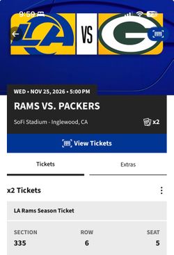 Los Angeles Rams vs Greenbay Packers