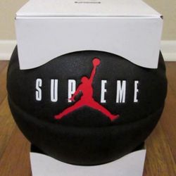 Supreme Jordan Basketball Black Composite Leather Indoor Ball Size 7 New
