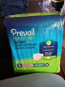 Adult diapers Prevail daily briefs pre-fit 360 size3 58in -73in