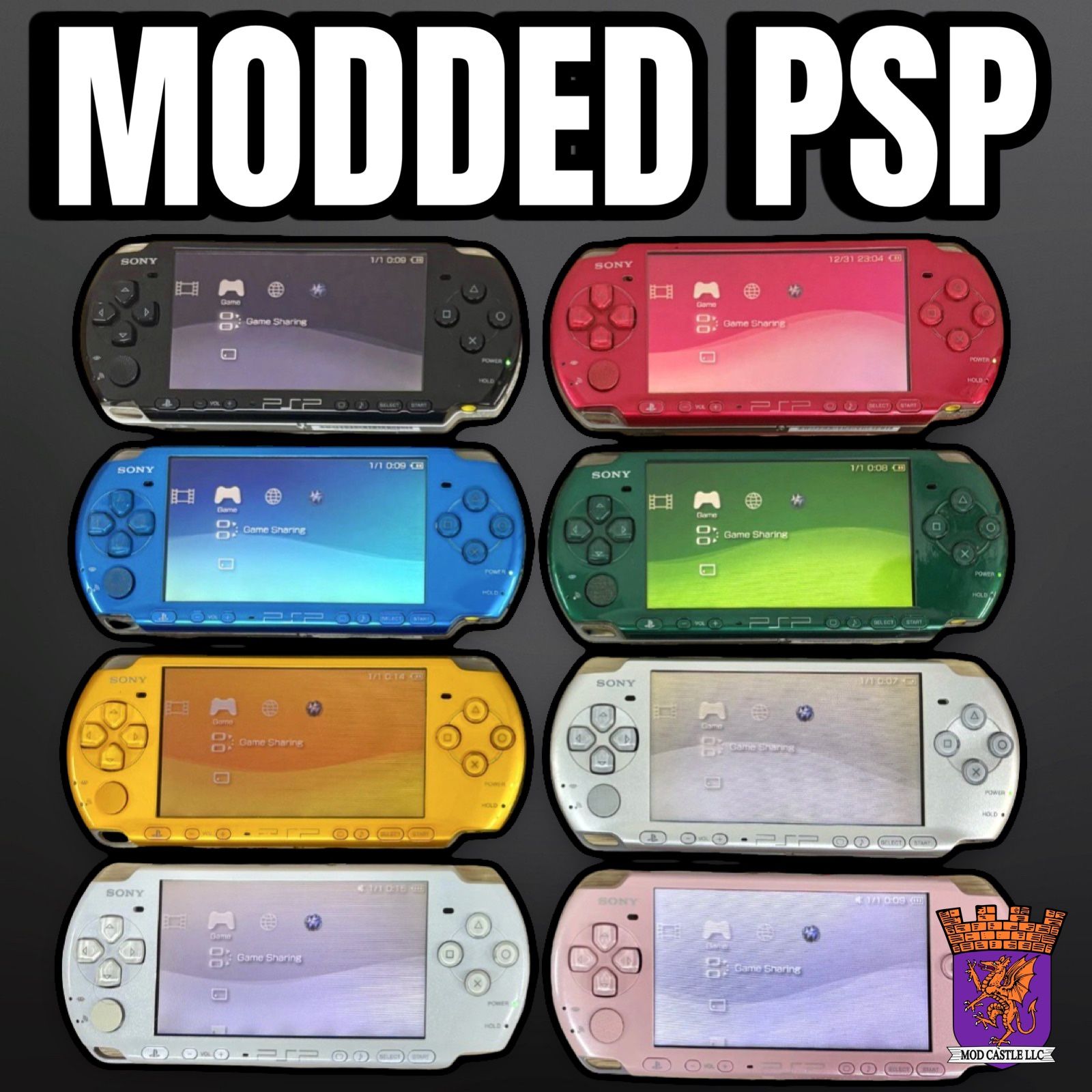 modcastlellc•com — Ultimate Custom Sony PSP Handheld Console