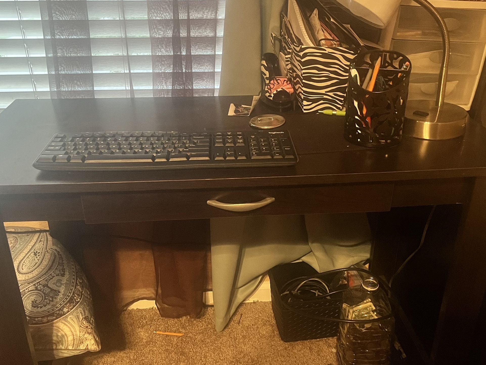 Dark Brown Small Desk