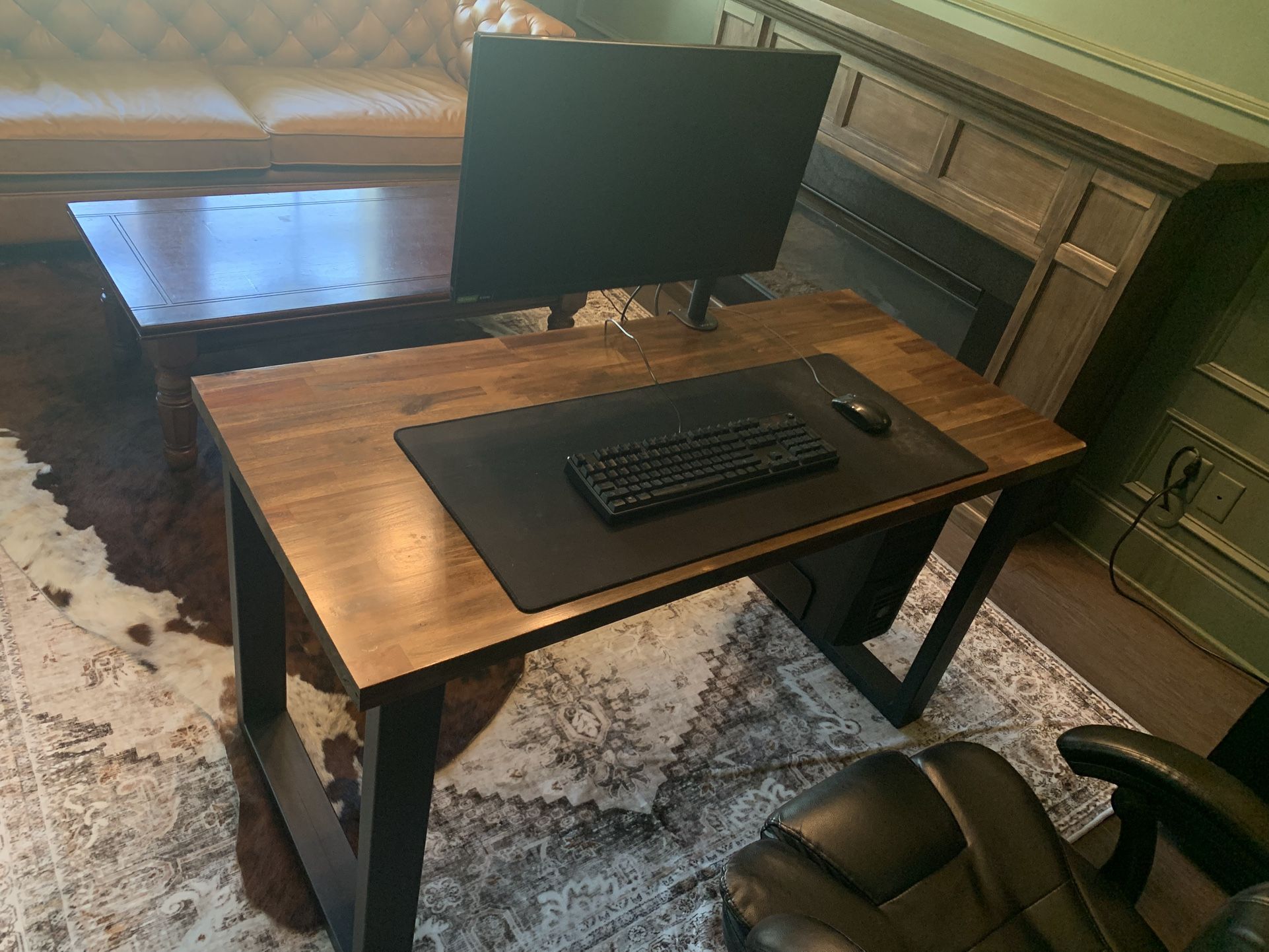 Modern Desk With Built In PC Holder