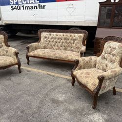 Antique Sofa And 2 Chairs