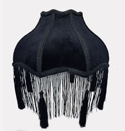 Victorian Goth Fringe Lamp Shade