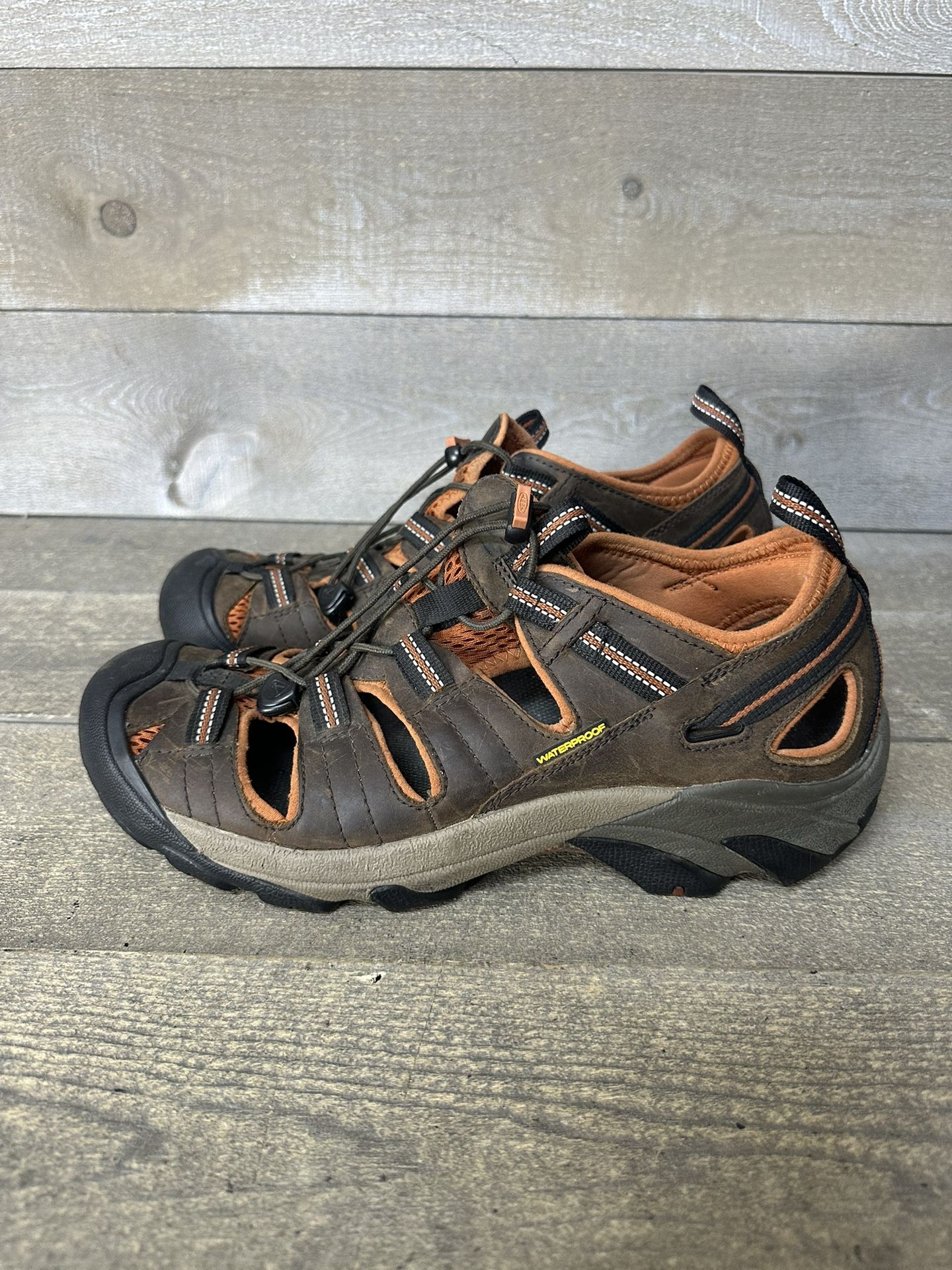 KEEN Men's Arroyo 2 Closed Toe Hiking Water Sandals Men’s Size 8 Brown Orange