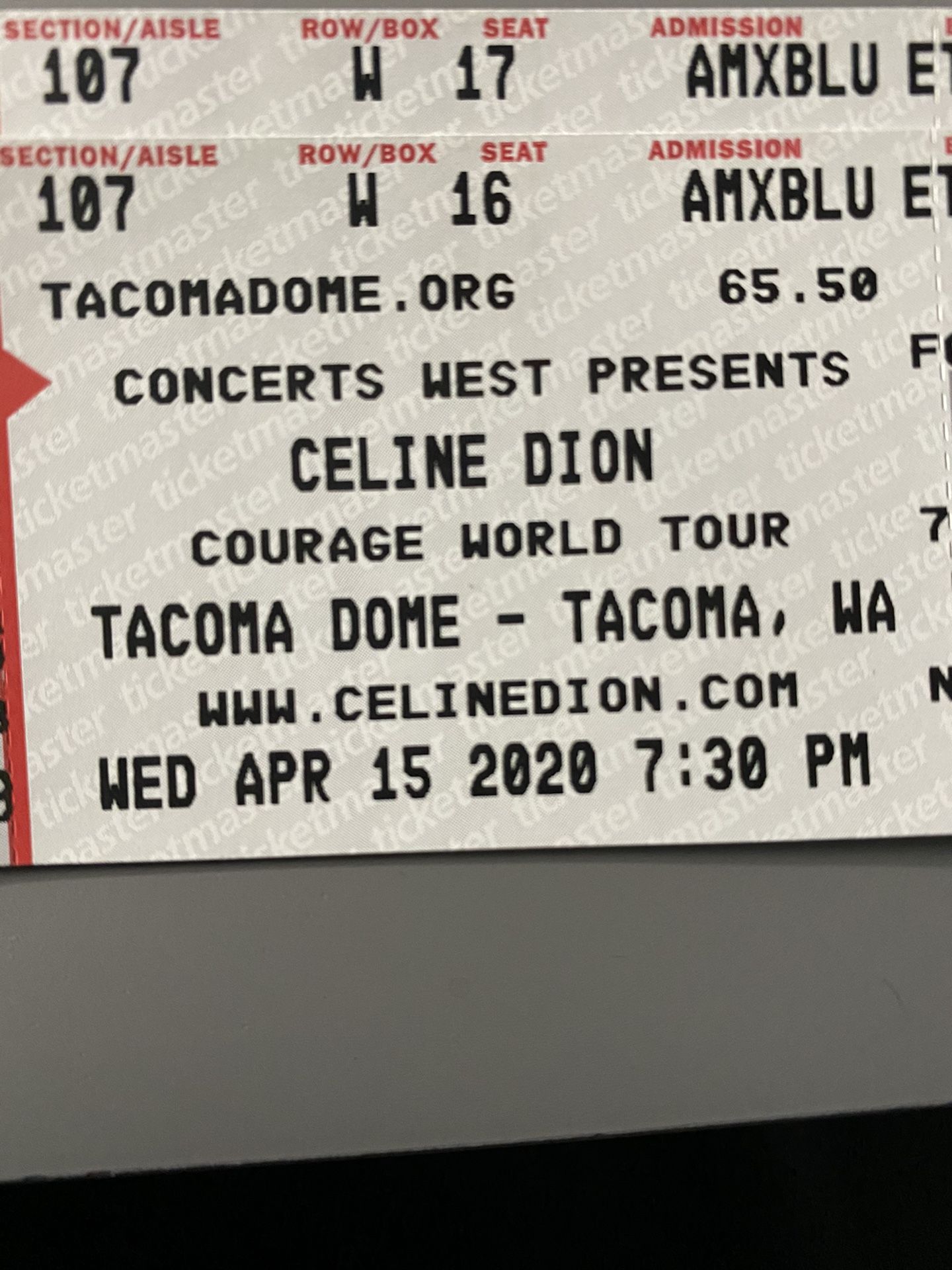 Hard Tickets - CELINE DION April 15th