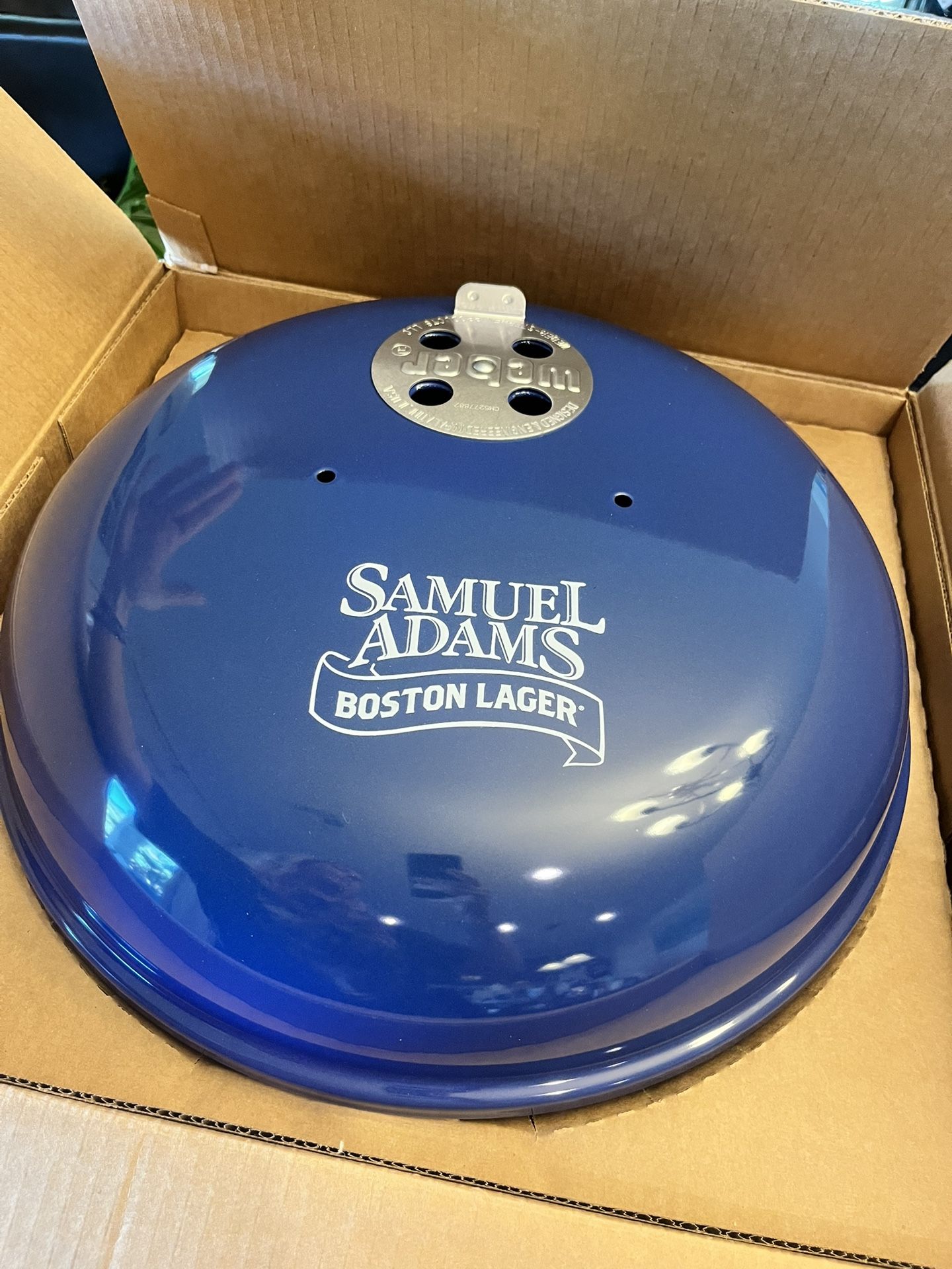Rare 18” NIB Weber Original Kettle Blue Sam Adams
