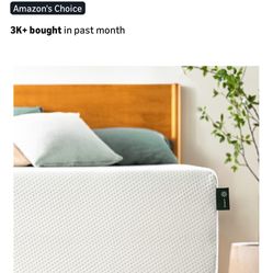 ZINUS 10 Inch Queen Green Tea Memory Foam Mattress [New Version]