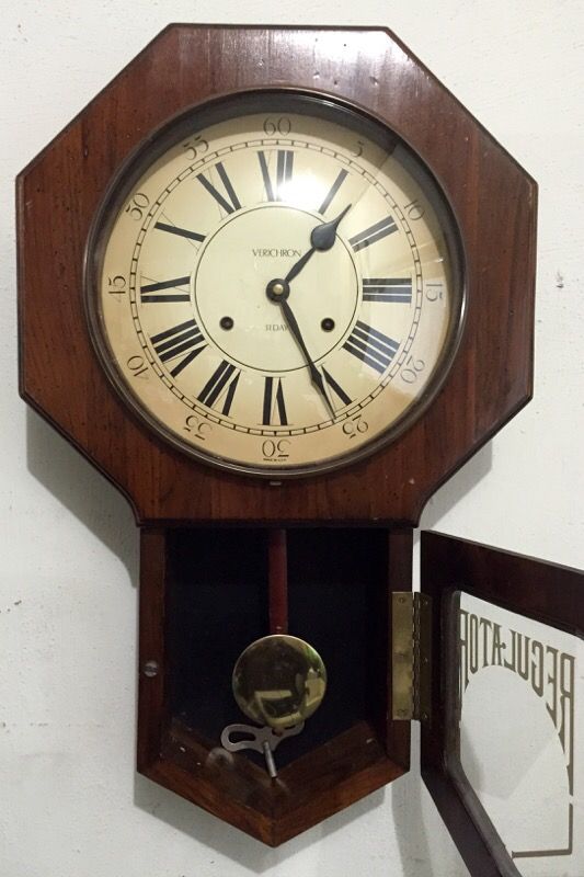 Verichron Vintage 31Day Mechanical Movement Schoolhouse Clocks. for Sale in WA OfferUp