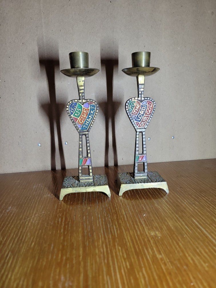 Vintage Terra Sancta Guild Candle Holders