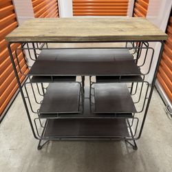 Industrial Metal & Wood Storage Rack – Sturdy & Stylish