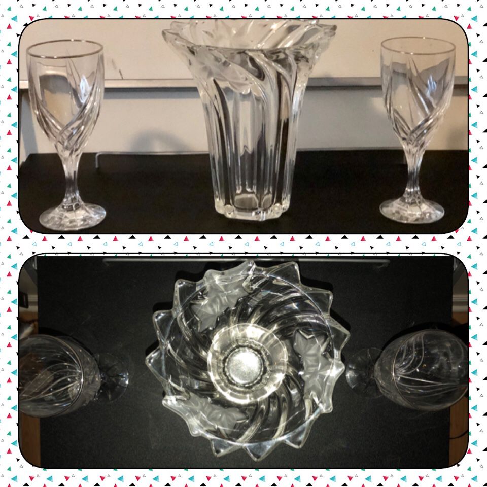 Crystal vases and glasses