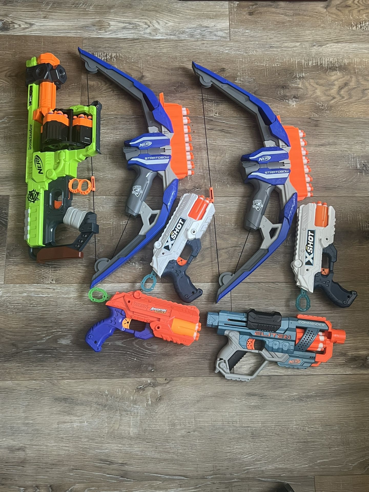 Zombie Doominater, Stratobow 2x, Zurich X Shot 2x, Adventure Focus, Elite 2.0 Commander