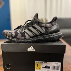 Bape UltraBoost Black Camo Size 9.5