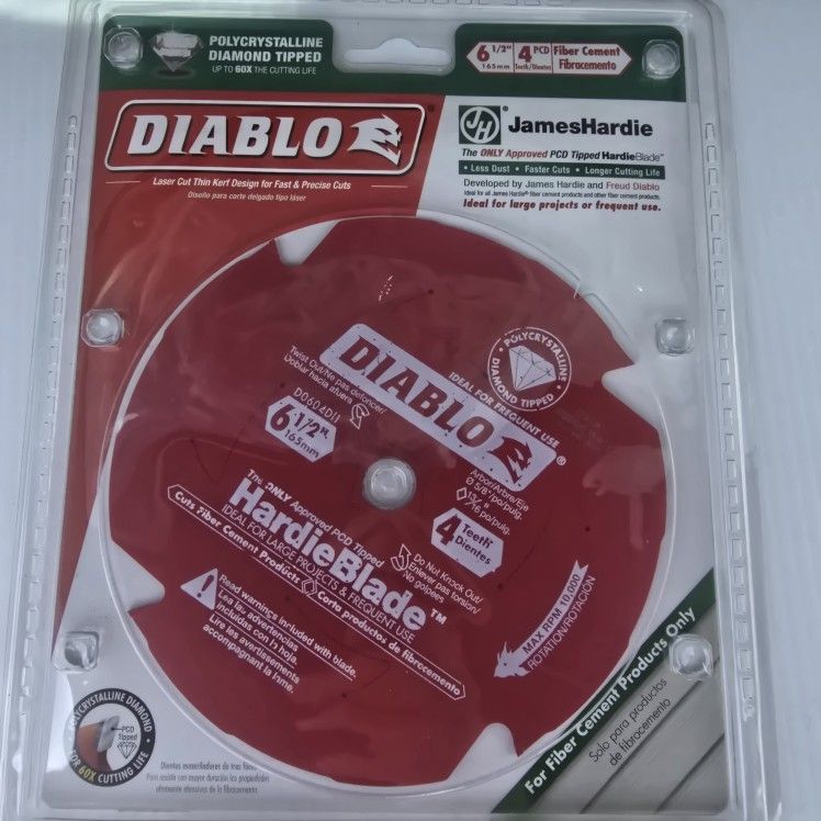 4- 6 1/2" Diablo Hardie Blades